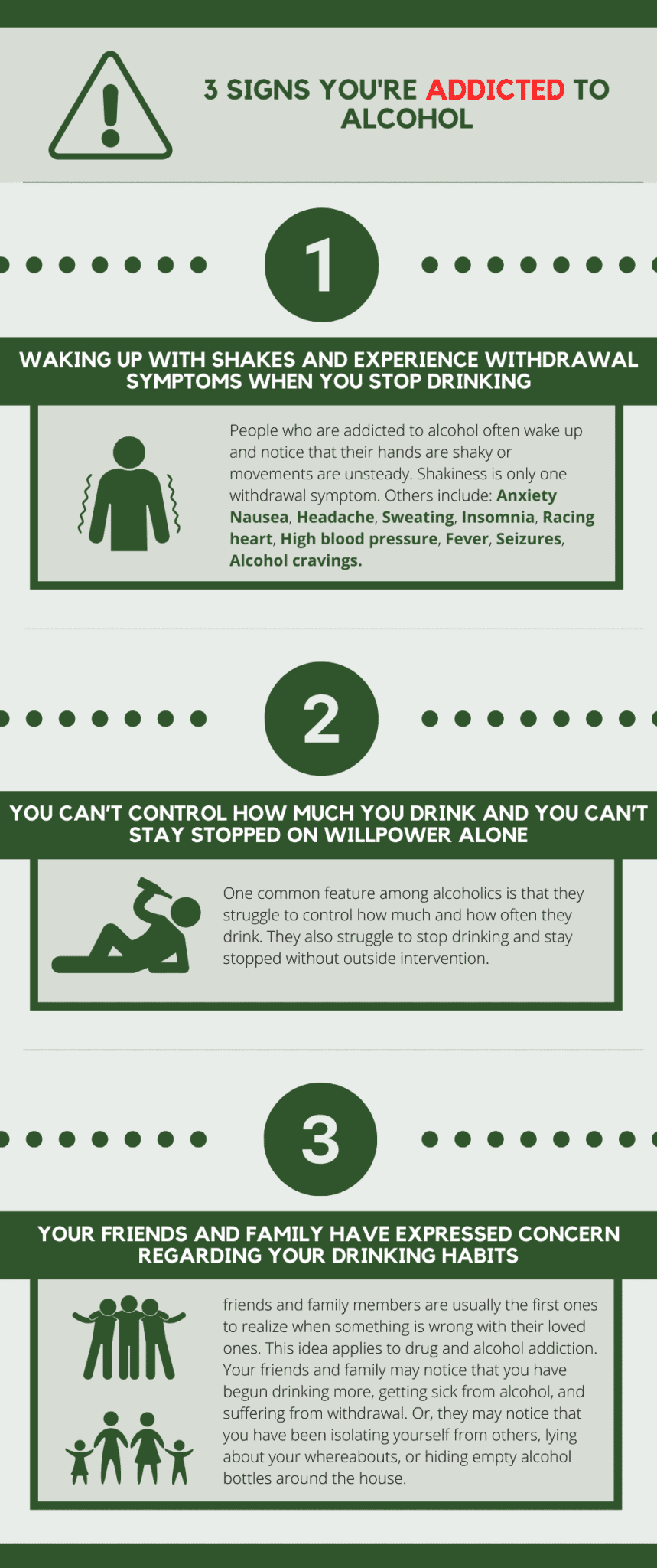 3 signs you're addicted to alcohol